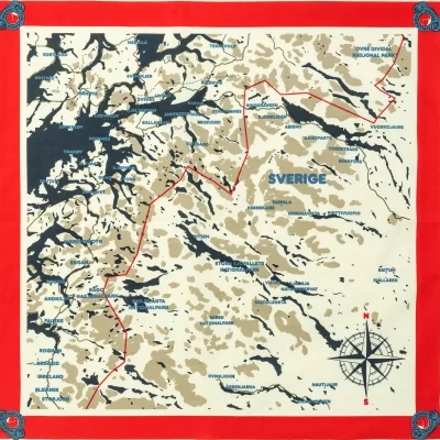 Fjällräven Swedish Classic Map Scarf< Övriga accessoarer | Kepsar, hattar & mössor